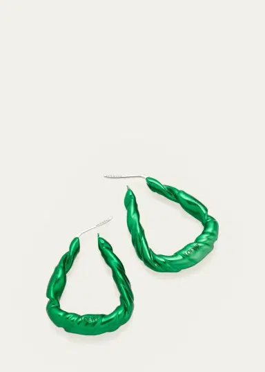 Loewe Nappa Twist Hoop Earrings | Thumbnail 4 Loewe Nappa Twist Hoop Earrings | Thumbnail 4