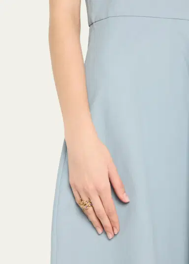 Oscar de la Renta Crystal Gumdrop Double Ring | Thumbnail 2 Oscar de la Renta Crystal Gumdrop Double Ring | Thumbnail 2