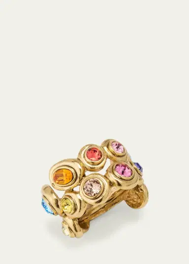 Oscar de la Renta Crystal Gumdrop Double Ring | Thumbnail 3 Oscar de la Renta Crystal Gumdrop Double Ring | Thumbnail 3