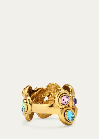 Oscar de la Renta Crystal Gumdrop Double Ring | Thumbnail 4 Oscar de la Renta Crystal Gumdrop Double Ring | Thumbnail 4