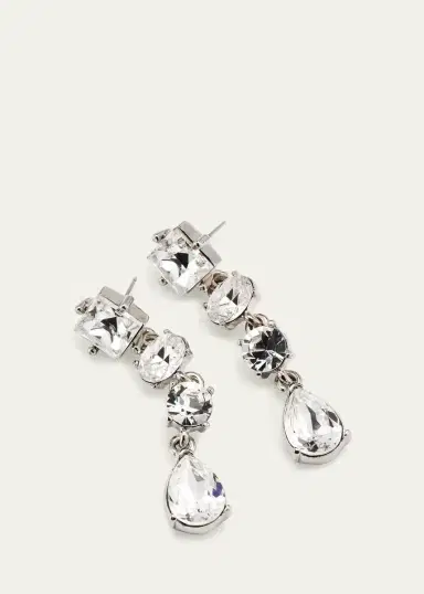 Oscar de la Renta Emma Multi-Cut Crystal Earrings | Thumbnail 3 Oscar de la Renta Emma Multi-Cut Crystal Earrings | Thumbnail 3