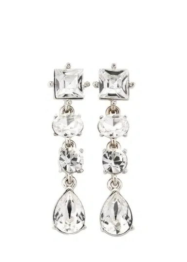 Oscar de la Renta Emma Multi-Cut Crystal Earrings | Thumbnail 1 Oscar de la Renta Emma Multi-Cut Crystal Earrings | Thumbnail 1