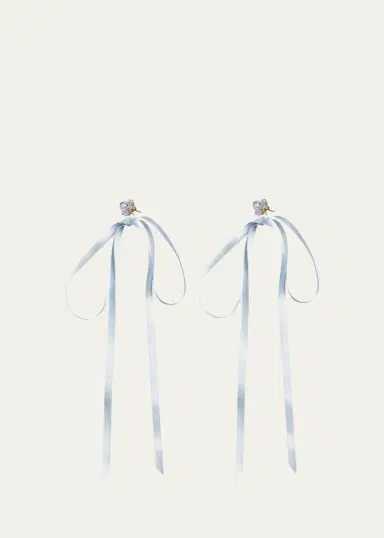 Simone Rocha Bow Ribbon Stud Earrings | Thumbnail 2 Simone Rocha Bow Ribbon Stud Earrings | Thumbnail 2
