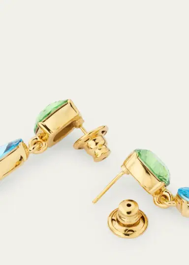 Oscar de la Renta Crystal Two-Drop Earrings | Thumbnail 4 Oscar de la Renta Crystal Two-Drop Earrings | Thumbnail 4