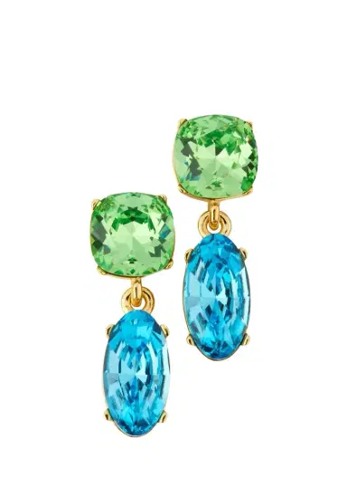 Oscar de la Renta Crystal Two-Drop Earrings | Thumbnail 1 Oscar de la Renta Crystal Two-Drop Earrings | Thumbnail 1