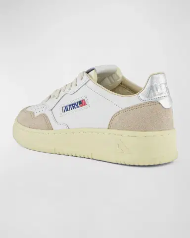 Autry Medalist Mixed Leather Low-Top Sneakers | Thumbnail 3 Autry Medalist Mixed Leather Low-Top Sneakers | Thumbnail 3
