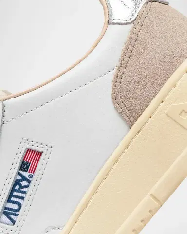 Autry Medalist Mixed Leather Low-Top Sneakers | Thumbnail 4 Autry Medalist Mixed Leather Low-Top Sneakers | Thumbnail 4