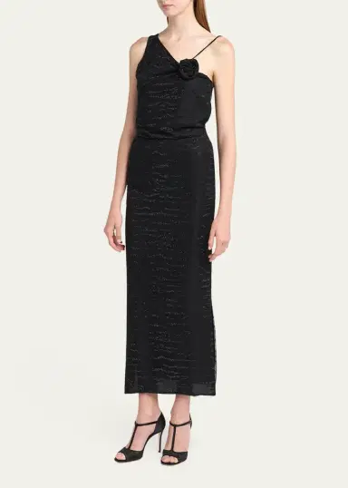 Giorgio Armani Embellished Rose One-Shoulder Gown | Thumbnail 4 Giorgio Armani Embellished Rose One-Shoulder Gown | Thumbnail 4