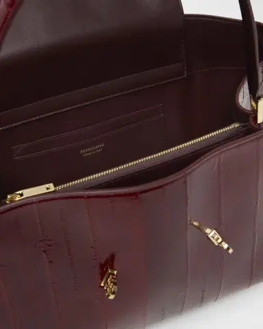 Ferragamo Hug Eel Leather Shoulder Bag | Thumbnail 4 Ferragamo Hug Eel Leather Shoulder Bag | Thumbnail 4