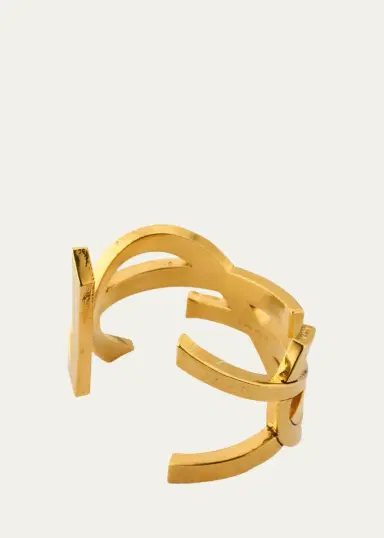 Saint Laurent YSL Raw Textured Cuff Bracelet | Thumbnail 4 Saint Laurent YSL Raw Textured Cuff Bracelet | Thumbnail 4