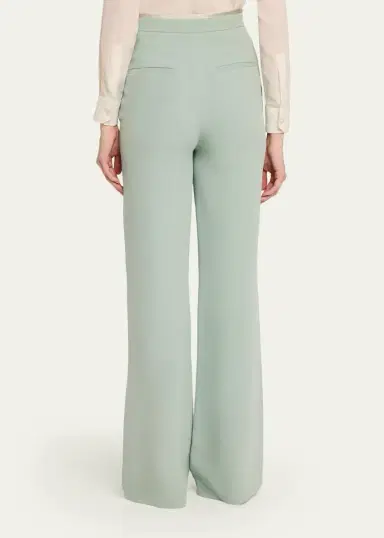 Valentino Garavani Silk Crepe Flare Trousers | Thumbnail 3 Valentino Garavani Silk Crepe Flare Trousers | Thumbnail 3