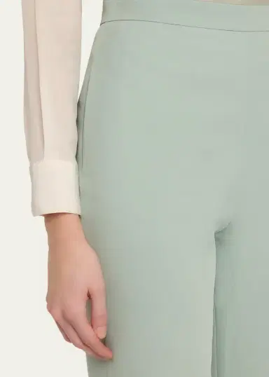 Valentino Garavani Silk Crepe Flare Trousers | Thumbnail 5 Valentino Garavani Silk Crepe Flare Trousers | Thumbnail 5