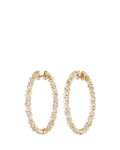 Paul Morelli 18K Yellow Gold Diamond Confetti Hoop Earrings, Medium | Thumbnail 2 Paul Morelli 18K Yellow Gold Diamond Confetti Hoop Earrings, Medium | Thumbnail 2