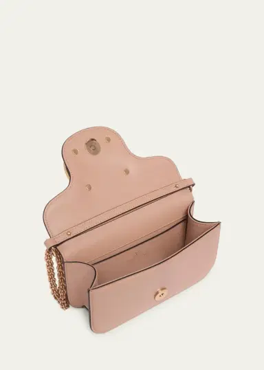 Valentino Garavani Loco Crystal VLogo Leather Shoulder Bag | Thumbnail 4 Valentino Garavani Loco Crystal VLogo Leather Shoulder Bag | Thumbnail 4
