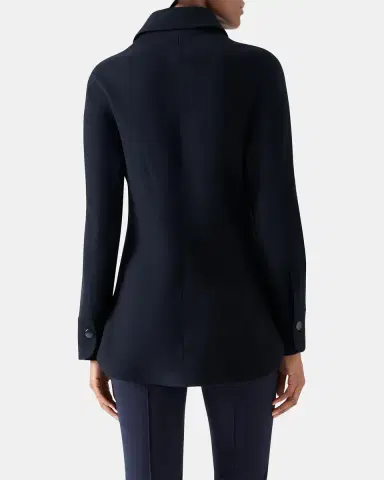 Akris punto Wool-Cashmere Zip-Front Blouse | Thumbnail 3 Akris punto Wool-Cashmere Zip-Front Blouse | Thumbnail 3