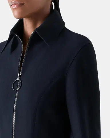 Akris punto Wool-Cashmere Zip-Front Blouse | Thumbnail 5 Akris punto Wool-Cashmere Zip-Front Blouse | Thumbnail 5