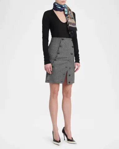 Ferragamo Poised Leopards Long Wool Scarf | Thumbnail 2 Ferragamo Poised Leopards Long Wool Scarf | Thumbnail 2
