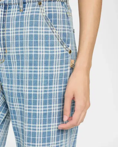 Burberry Drusilla Check Denim Straight-Leg Jeans | Thumbnail 5 Burberry Drusilla Check Denim Straight-Leg Jeans | Thumbnail 5