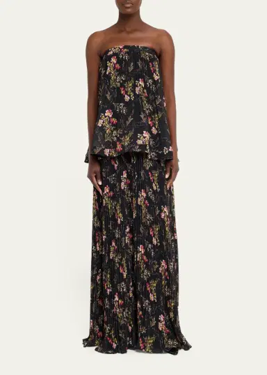 Cinq à Sept Love Letter Floral Strapless Maxi Dress | Thumbnail 2 Cinq à Sept Love Letter Floral Strapless Maxi Dress | Thumbnail 2