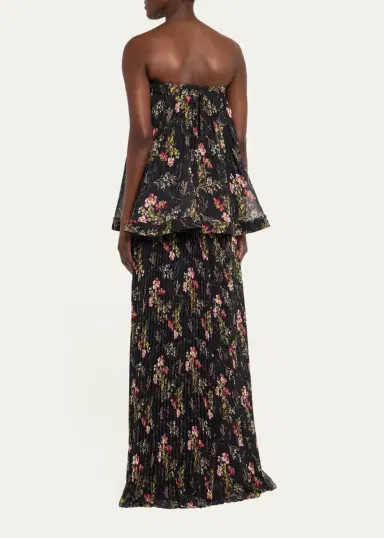 Cinq à Sept Love Letter Floral Strapless Maxi Dress | Thumbnail 3 Cinq à Sept Love Letter Floral Strapless Maxi Dress | Thumbnail 3