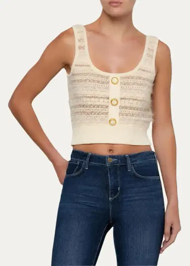 L'Agence Galene Mixed-Stitch Sweater Tank Top | Thumbnail 4 L'Agence Galene Mixed-Stitch Sweater Tank Top | Thumbnail 4