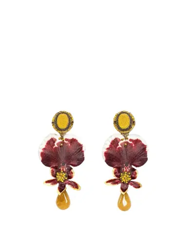 RANJANA KHAN Midnight Orchid Earrings | Thumbnail 1 RANJANA KHAN Midnight Orchid Earrings | Thumbnail 1