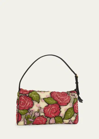 Valentino Garavani Small Floral Jacquard Shoulder Bag | Thumbnail 3 Valentino Garavani Small Floral Jacquard Shoulder Bag | Thumbnail 3