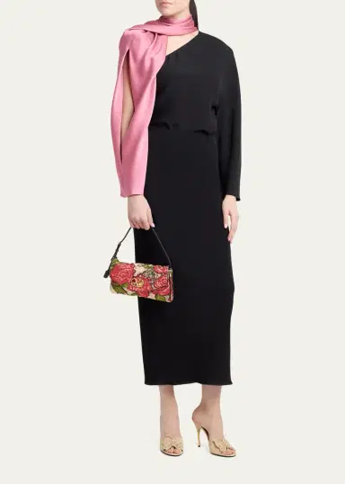 Valentino Garavani Small Floral Jacquard Shoulder Bag | Thumbnail 5 Valentino Garavani Small Floral Jacquard Shoulder Bag | Thumbnail 5