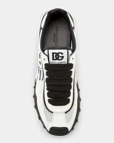 Dolce & Gabbana Men's DG Athletic Nylon and Leather Sneakers | Thumbnail 4 Dolce & Gabbana Men's DG Athletic Nylon and Leather Sneakers | Thumbnail 4