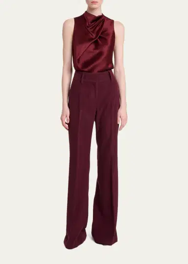 Gabriela Hearst Melina Cowl-Neck Satin Sleeveless Top | Thumbnail 2 Gabriela Hearst Melina Cowl-Neck Satin Sleeveless Top | Thumbnail 2