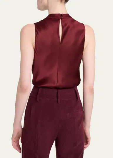 Gabriela Hearst Melina Cowl-Neck Satin Sleeveless Top | Thumbnail 3 Gabriela Hearst Melina Cowl-Neck Satin Sleeveless Top | Thumbnail 3