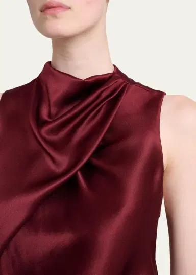 Gabriela Hearst Melina Cowl-Neck Satin Sleeveless Top | Thumbnail 5 Gabriela Hearst Melina Cowl-Neck Satin Sleeveless Top | Thumbnail 5