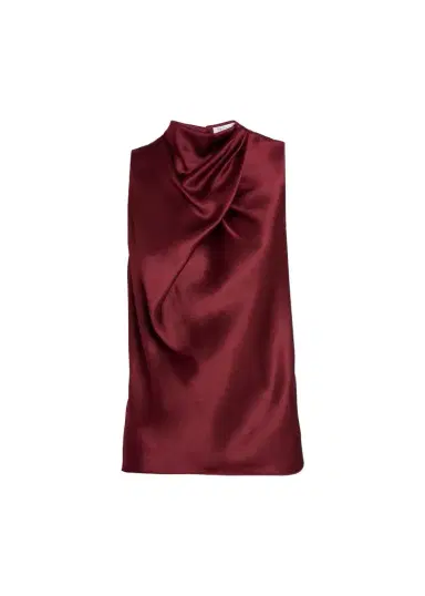 Gabriela Hearst Melina Cowl-Neck Satin Sleeveless Top | Thumbnail 1 Gabriela Hearst Melina Cowl-Neck Satin Sleeveless Top | Thumbnail 1