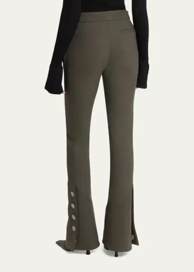 Proenza Schouler Althea Bi-Stretch Double Wool Buttoned Flare Pants | Thumbnail 3 Proenza Schouler Althea Bi-Stretch Double Wool Buttoned Flare Pants | Thumbnail 3