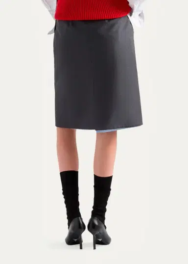 Prada Layered Button-Front Tailored Skirt | Thumbnail 3 Prada Layered Button-Front Tailored Skirt | Thumbnail 3