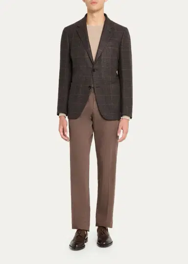 Zegna Men's Oasi Cashmere Plaid Single-Breasted Sport Coat | Thumbnail 7 Zegna Men's Oasi Cashmere Plaid Single-Breasted Sport Coat | Thumbnail 7