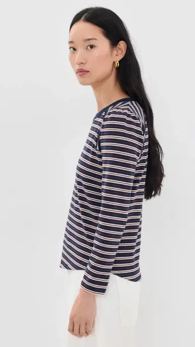 Veronica Beard Jean Mason Baseball Tee | Thumbnail 4 Veronica Beard Jean Mason Baseball Tee | Thumbnail 4