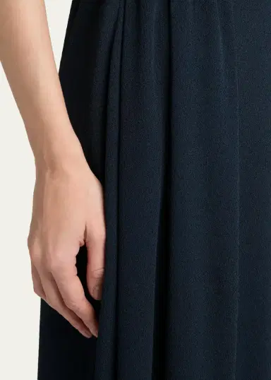 Giorgio Armani Gathered Sleeveless Midi Dress | Thumbnail 5 Giorgio Armani Gathered Sleeveless Midi Dress | Thumbnail 5