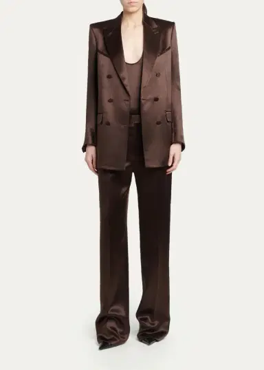 Tom Ford Plunging Scoop-Neck Silk Tank Top | Thumbnail 2 Tom Ford Plunging Scoop-Neck Silk Tank Top | Thumbnail 2