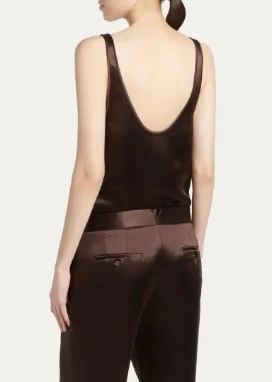 Tom Ford Plunging Scoop-Neck Silk Tank Top | Thumbnail 3 Tom Ford Plunging Scoop-Neck Silk Tank Top | Thumbnail 3