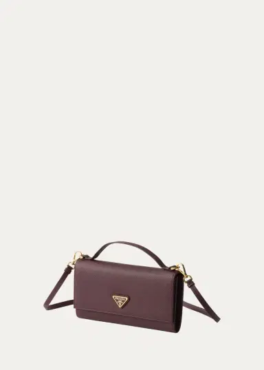 Prada Saffiano Leather Top-Handle Wallet on Strap | Thumbnail 2 Prada Saffiano Leather Top-Handle Wallet on Strap | Thumbnail 2