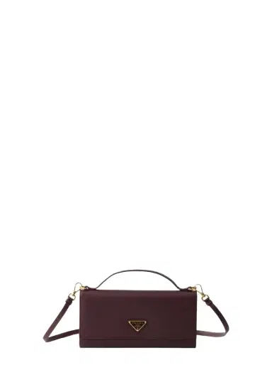 Prada Saffiano Leather Top-Handle Wallet on Strap | Thumbnail 1 Prada Saffiano Leather Top-Handle Wallet on Strap | Thumbnail 1