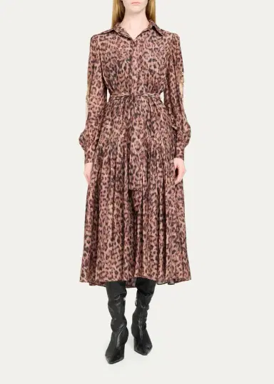 Kobi Halperin Jordy Beaded Animal-Print Midi Dress | Thumbnail 2 Kobi Halperin Jordy Beaded Animal-Print Midi Dress | Thumbnail 2