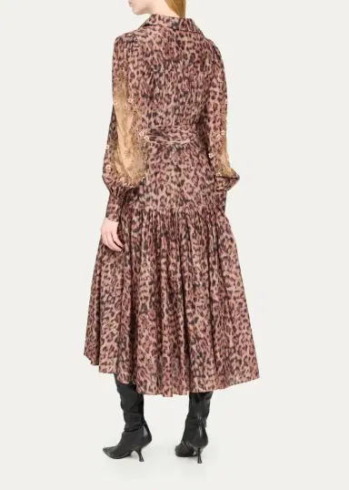 Kobi Halperin Jordy Beaded Animal-Print Midi Dress | Thumbnail 3 Kobi Halperin Jordy Beaded Animal-Print Midi Dress | Thumbnail 3