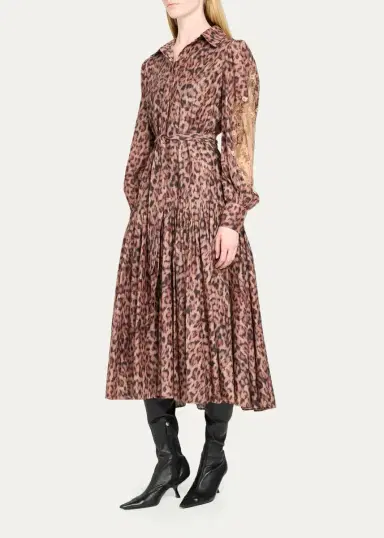 Kobi Halperin Jordy Beaded Animal-Print Midi Dress | Thumbnail 4 Kobi Halperin Jordy Beaded Animal-Print Midi Dress | Thumbnail 4