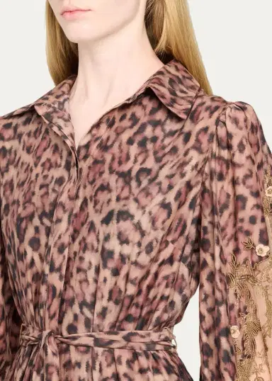 Kobi Halperin Jordy Beaded Animal-Print Midi Dress | Thumbnail 5 Kobi Halperin Jordy Beaded Animal-Print Midi Dress | Thumbnail 5