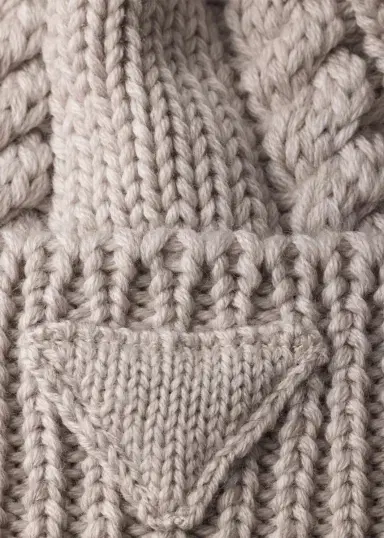 Prada Chunky Cable-Knit Wool Beanie | Thumbnail 2 Prada Chunky Cable-Knit Wool Beanie | Thumbnail 2