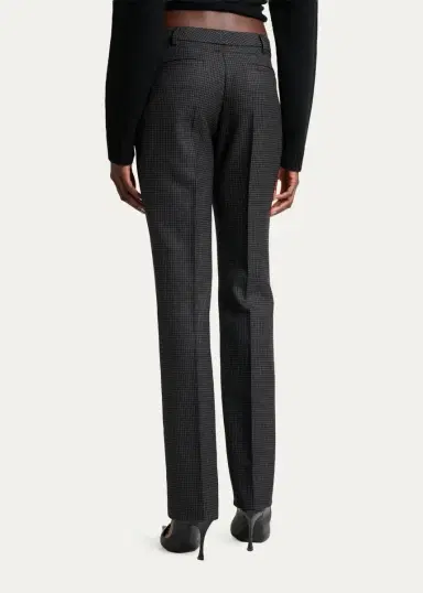 Balenciaga Micro-Houndstooth Wool-Blend Slim-Fit Pants | Thumbnail 3 Balenciaga Micro-Houndstooth Wool-Blend Slim-Fit Pants | Thumbnail 3