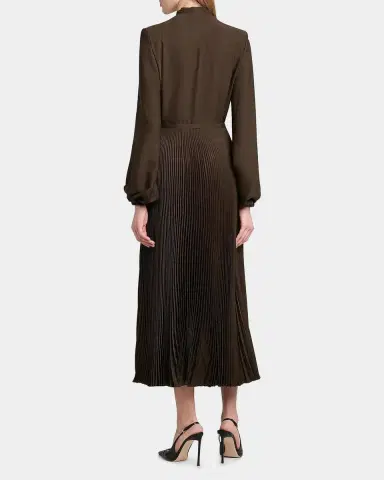 Tom Ford Viscose Crepe De Chine Pleated Dress | Thumbnail 3 Tom Ford Viscose Crepe De Chine Pleated Dress | Thumbnail 3