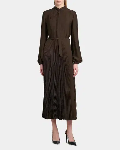 Tom Ford Viscose Crepe De Chine Pleated Dress | Thumbnail 4 Tom Ford Viscose Crepe De Chine Pleated Dress | Thumbnail 4